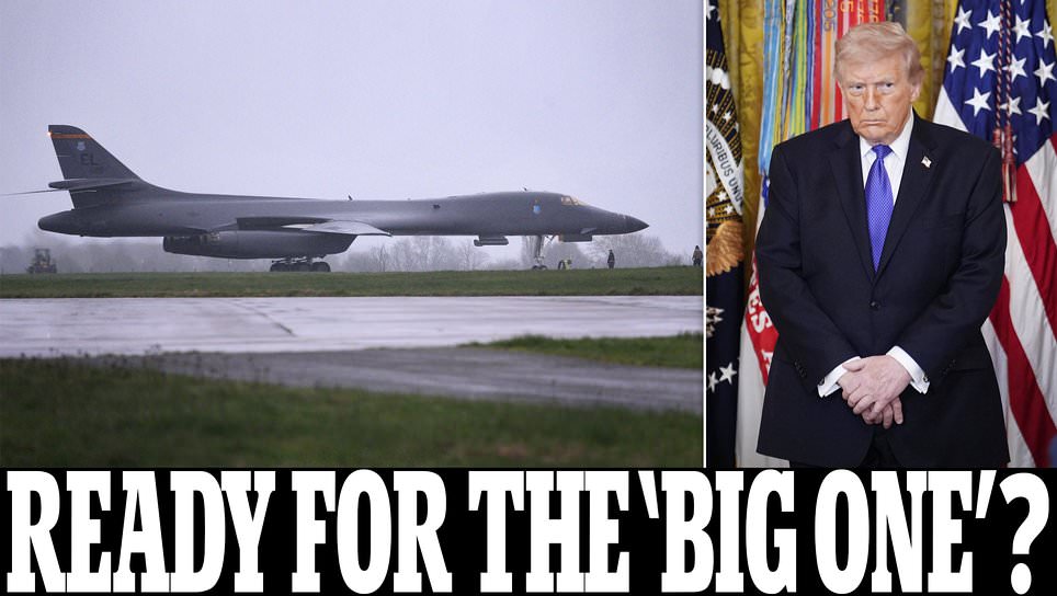 US B-1 Bombers Capable of Carrying 34 Tons of Bombs Land at UK RAF Base Ahead of Major Offensive